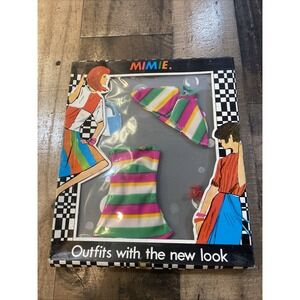 Vtg Barbie Clone "Mimie" Made In Hong Kong (1960's) New~Dress Cap Purse Shoes